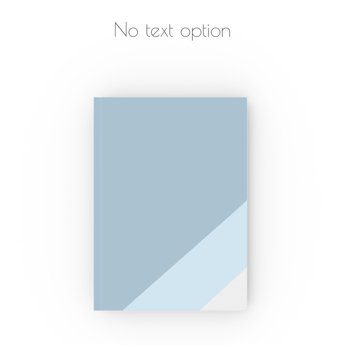 Option to have the journal with no text at all. Blue and white large diagonal stripe design.
