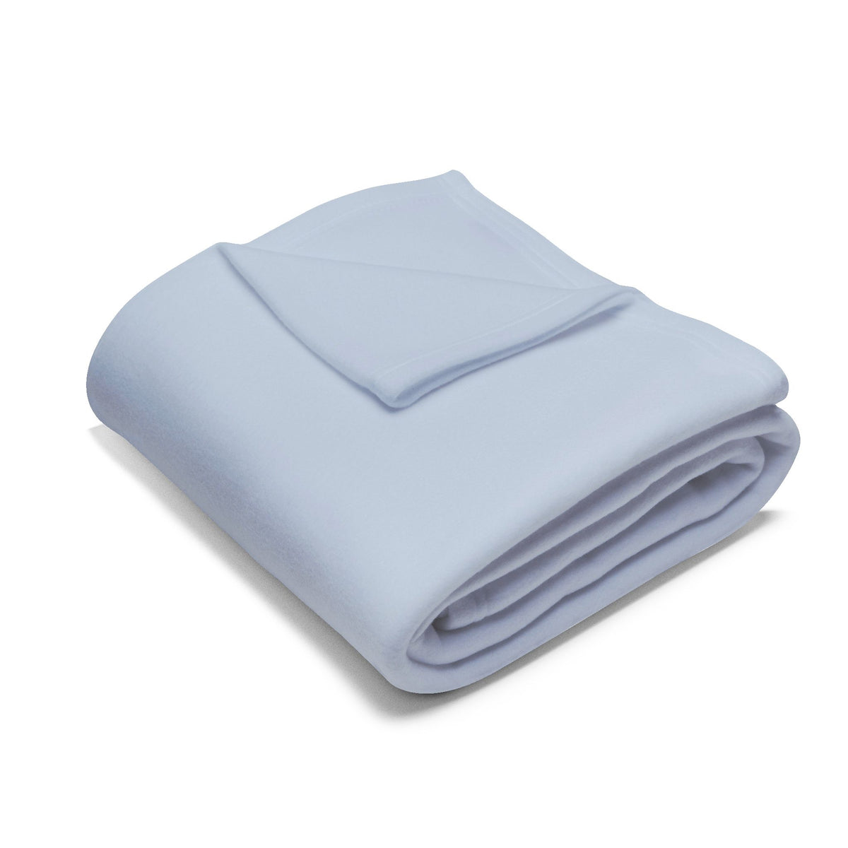 Blue blanket folded up.
