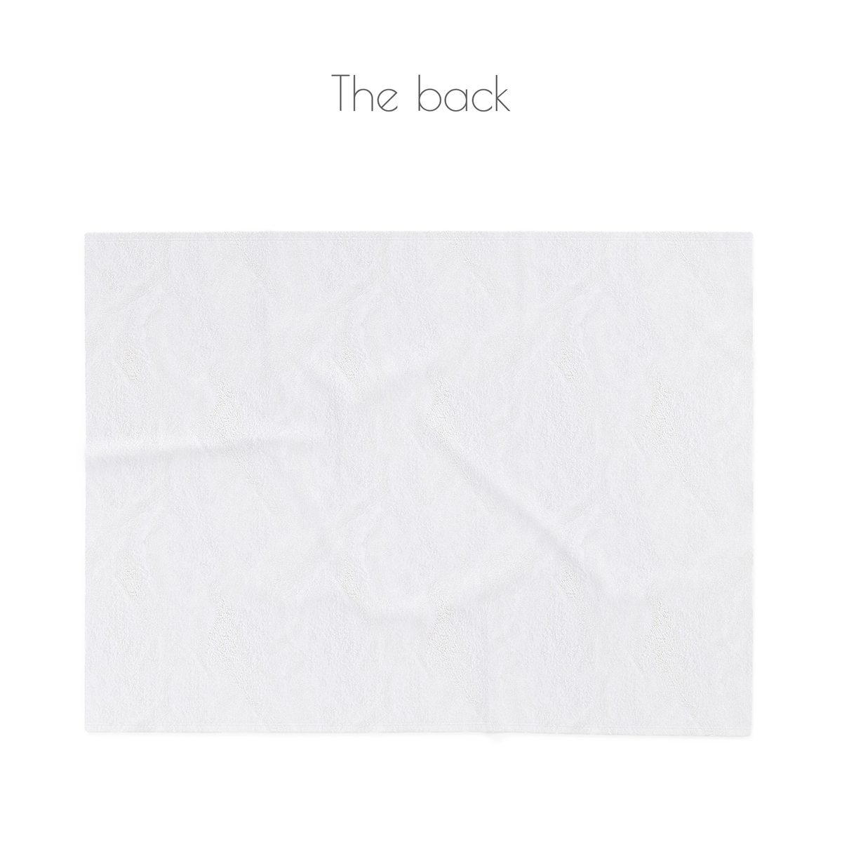 The back of the blanket is plain white.