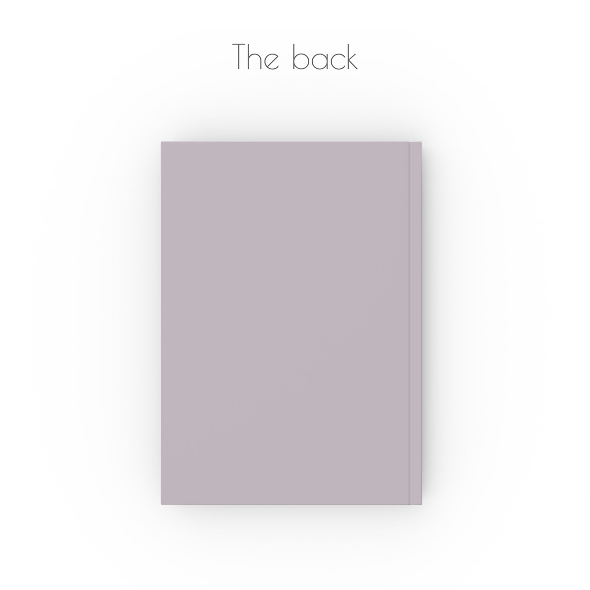 The back of the journal notebook is plain taupe brown
