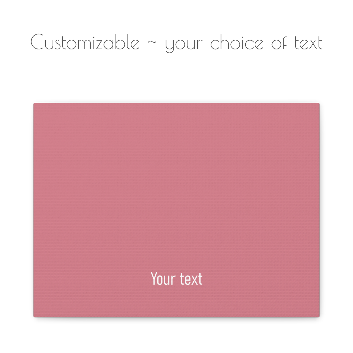 Customizable red canvas print - your choice of personalized text