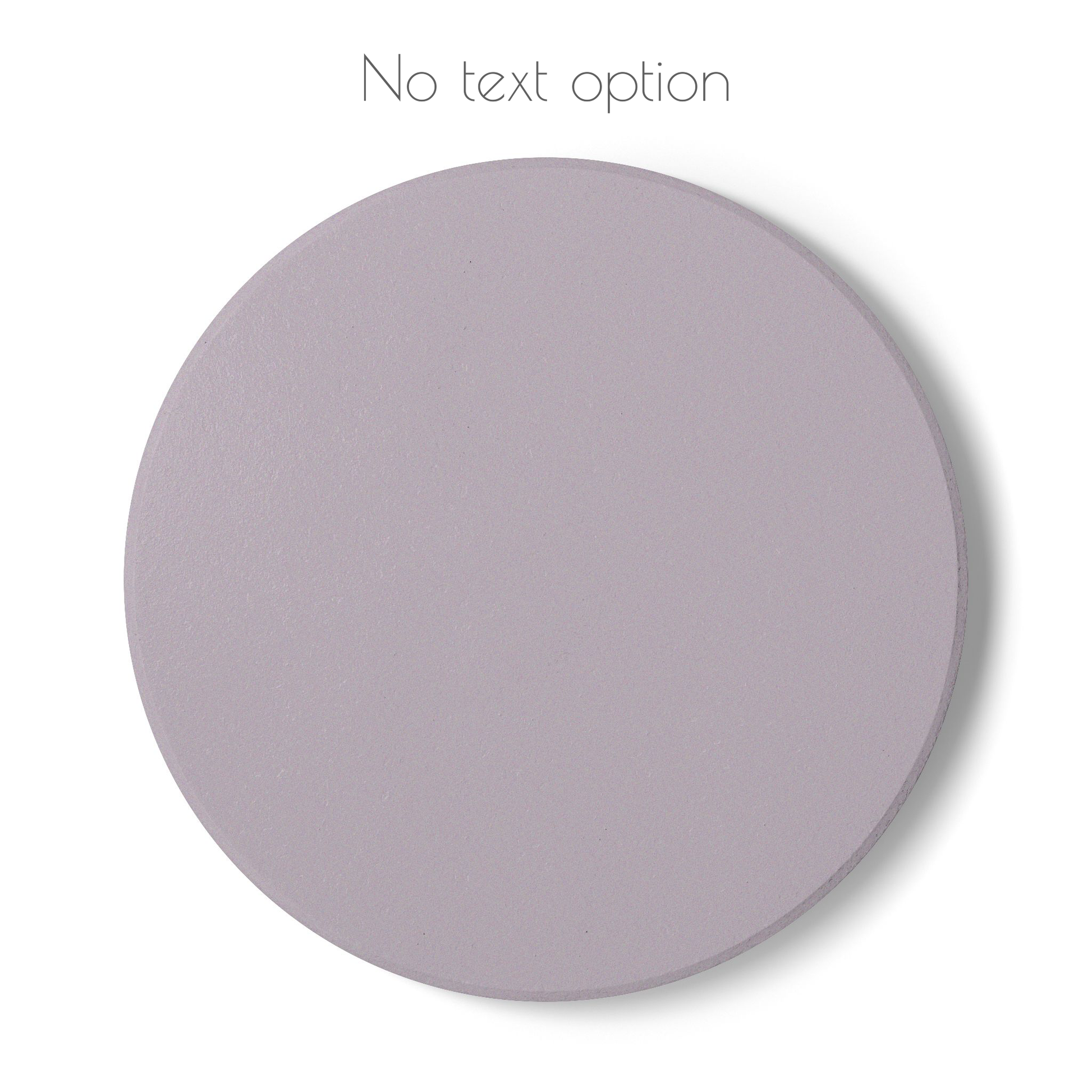 Brown round ceramic coaster with no text – option to have the coaster plain with no text.