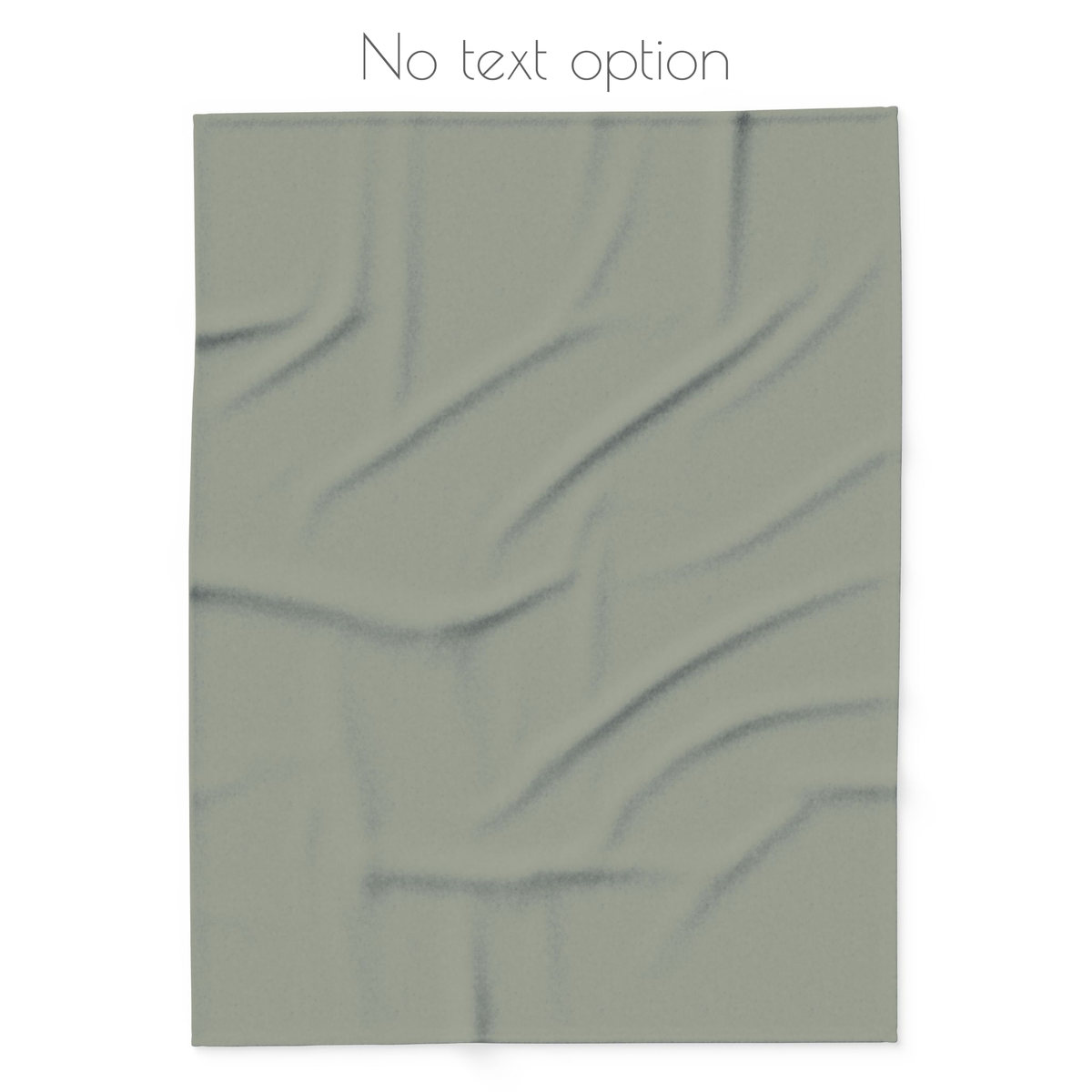 Green blanket with no text – option to have the blanket plain with no text.